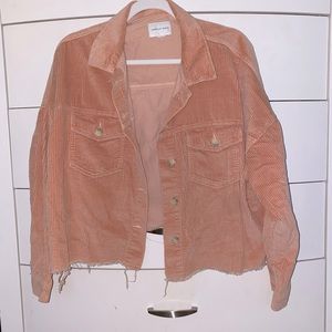 American Eagle Rust corduroy Crop Jacket